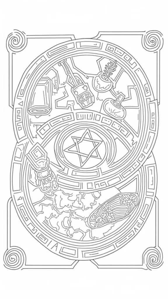 seder plate coloring pages